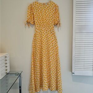 Faithfull The Brand Floral Yellow Maxi Dress